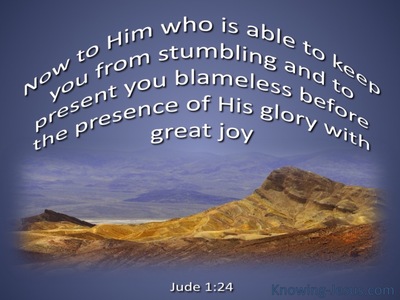 Jude 1:24 He Is Able To Keep You From Stumbling (blue)